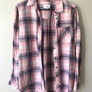 Sonama oversized pink flannel